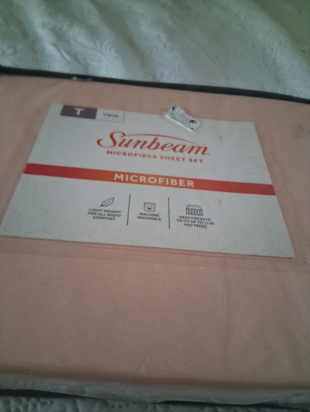 Sunbeam Twin Microfiber Sheet Set - Soft Pink Back To School Sale